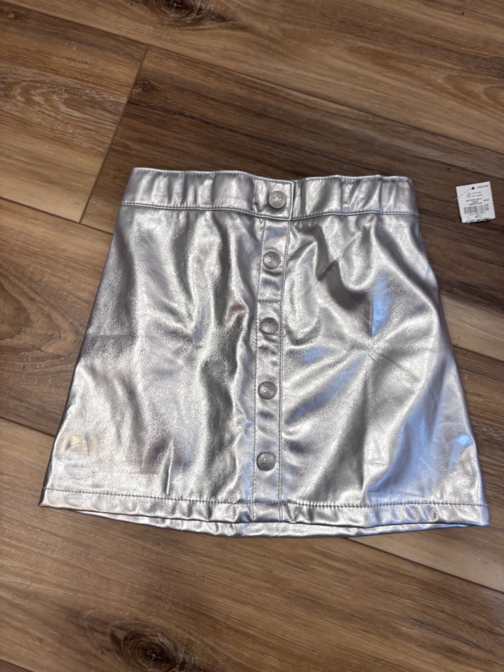 GIRLS OLD NAVY Silver Metallic  Skirt SIZE 5